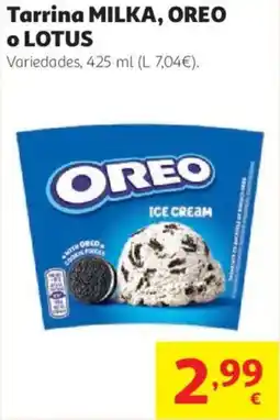 Alcampo MILKA, OREO O LOTUS Tarrina oferta