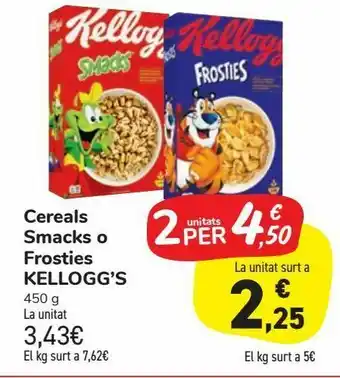 Carrefour Market Cereals smacks o frosties kellogg's oferta