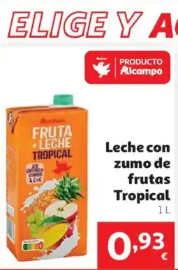 Alcampo Leche con zumo de frutas Tropical oferta
