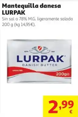 Alcampo LURPAK Mantequilla danesa oferta