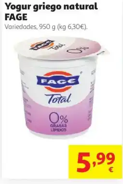 Alcampo FAGE Yogur griego natural oferta