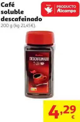Alcampo Café soluble descafeinado oferta