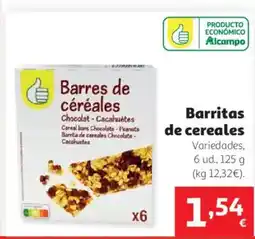 Alcampo Barritas de cereales oferta