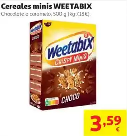 Alcampo WEETABIX Cereales minis Chocolate o caramelo oferta