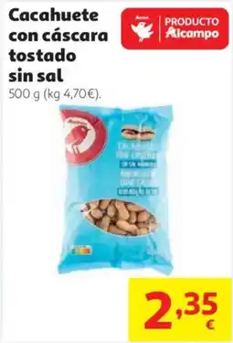 Alcampo Cacahuete con cáscara tostado sin sal oferta
