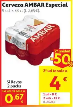Alcampo AMBAR Cerveza Especial oferta