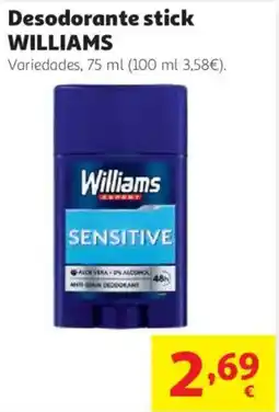 Alcampo WILLIAMS Desodorante stick oferta