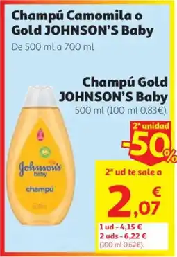 Alcampo JOHNSON'S Champú Camomila o Gold Baby oferta