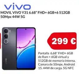 Microsshop VIVO Movil y31 6.68" fhd+ 6gb+6 512gb oferta