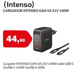 Microsshop INTENSO Cargador gan 5a 21v 140w oferta