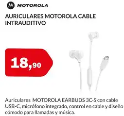 Microsshop MOTOROLA Auriculares cable intrauditivo oferta