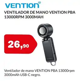 Microsshop VENTION Ventilador de mano pba 13000rpm 3000mah oferta