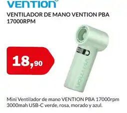 Microsshop VENTION Ventilador de mano pba 17000rpm oferta