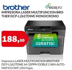 Microsshop BROTHER Impresora laser multifuncion dcp-l2627dwe monocromo oferta