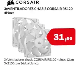 Microsshop CORSAIR 3xventiladores chasis rs120 oferta