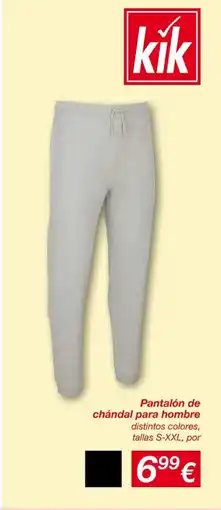 KIK Pantalón de chándal para hombre oferta