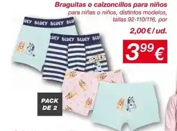 KIK Braguitas o calzoncillos para niños para niñas o niños oferta