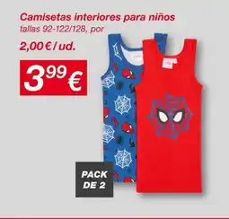 KIK Camisetas interiores para niños oferta