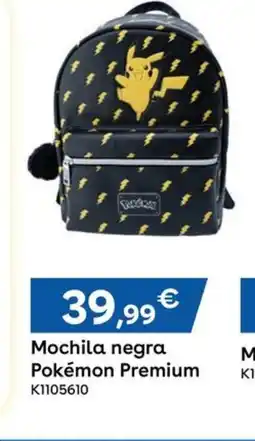 ToysRus Mochila negra Pokémon Premium oferta