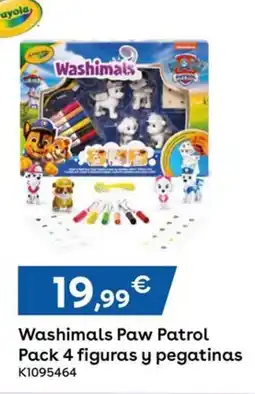 ToysRus Washimals Paw Patrol Pack 4 figuras y pegatinas oferta