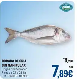 Makro Dorada de cría sin manipular oferta
