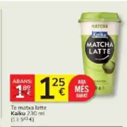 Consum KAIKU Te matxa latte oferta