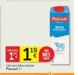 Consum PASCUAL Llet sernidesnatada oferta