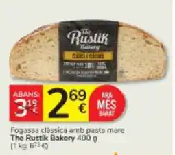 Consum THE RUSTIK BAKERY Fogassa clàssica amb pasta mare oferta