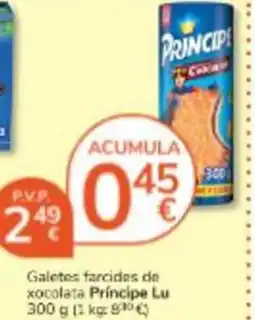 Consum LU Galetes farcides de xocolata Príncipe oferta