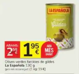Consum LA ESPAÑOLA Osves verdes farcides de gildes oferta
