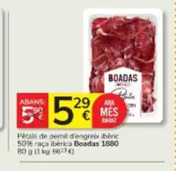 Consum BOADAS 1880 Pètals de pemil d'engreix ibèric 50% raça ibèrica oferta