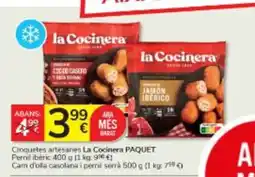Consum LA COCINERA Croquetes artesanes Pernil ibèric oferta