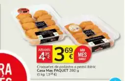 Consum CASA MAS Croquetes de pollastre o pernil ibèric oferta