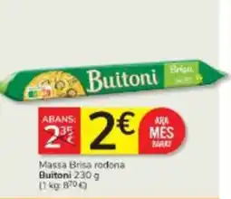 Consum BUITONI Massa Brisa rodona oferta