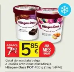 Consum HÄAGEN-DAZS Gelat de xocolata belga o vainilla amb nous macadamia oferta
