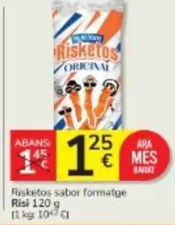 Consum RISI Risketos sabor formatge oferta