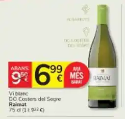 Consum RAIMAT Vi blanc DO Costers del Segre oferta
