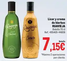 Makro Licor y crema de hierbas RUAVIEJA oferta