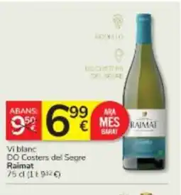 Consum RAIMAT Vi blanc DO Costers del Segre oferta