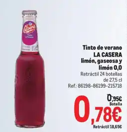 Makro Tinto de verano LA CASERA limón, gaseosa y limón 0,0 oferta