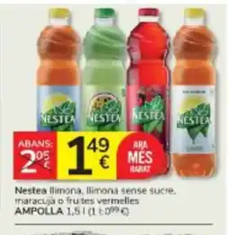 Consum NESTEA llimona, llimona sense sucre. maracuja o fruites vermelles oferta