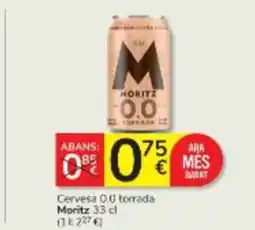 Consum MORITZ Cervesa 0.0 torrada oferta