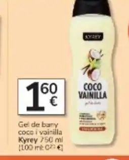 Consum KYREY Gel de bany Coco i vainilla oferta