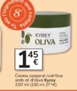 Consum KYREK Crema corporal nutritiva amb oli d'oliva oferta