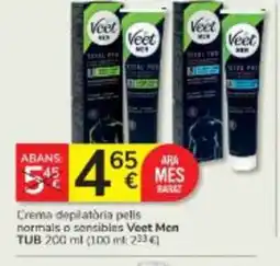 Consum VEET MEN Crema depilatória pells normals o sensibles oferta