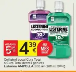 Consum LISTERINE Collutori bucal Cura Total o Cura Total dents i genives oferta