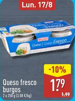 ALDI MILSANI Queso fresco burgos oferta