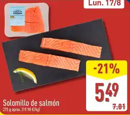 ALDI Solomillo de salmón oferta