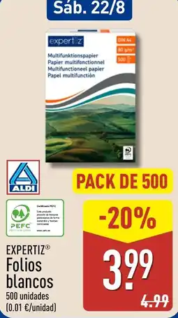 ALDI EXPERTIZ Folios blancos oferta