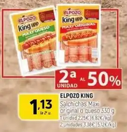Coviran Elpozo - salchichas maxi original o queso oferta